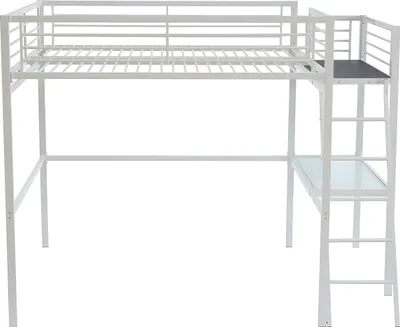 Produktbild von CASUAL II Mezzaninbett - 140 × 190 cm - Schreibtischplatte - weiß