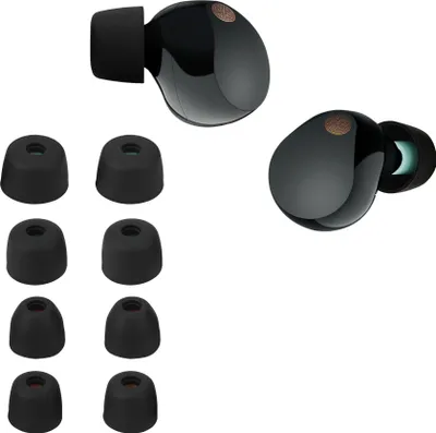 Produktbild von kwmobile 8x Ersatzpolster kompatibel mit Sony WF-1000XM5 / WF-1000XM4 - 4 Größen - Silikon Ersatz Ohrstöpsel In-Ear Kopfhörer - Polster