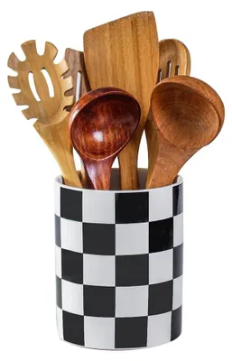 Image de Omgoods - Récipient en céramique pour ustensiles de cuisine, design moderne