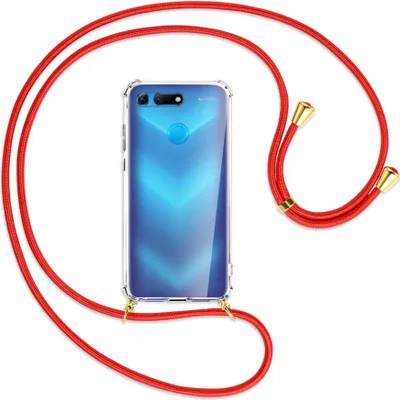 Produktbild von Handykette Backcover-Schutzhülle mit Band (Metall goldfarben) für Honor View 20 / V20 - rot