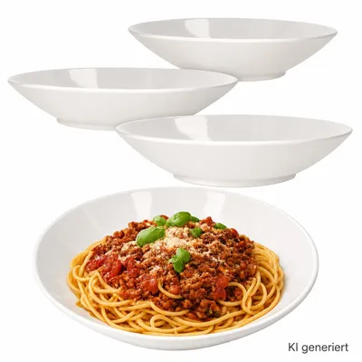 Produktbild von Ritzenhoff Ontario 4er Set Suppen-Teller tief 400ml Salat-Schale weiß Porzellan