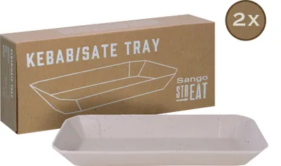 Produktbild von CreaTable, 33969, Streat Food Creme, Tray Kebab 2-tlg, Steinzeug