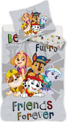 Produktbild von Paw Patrol Bettbezug grau 140 x 200 cm - 70 x 90 cm (Polyester)