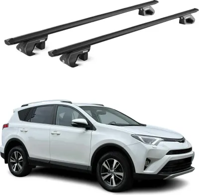 Produktbild von Dachträger Grundtäger für Toyota RAV4 XA40 2012-2018 5 tür 90kg Alu Schwarz ABE