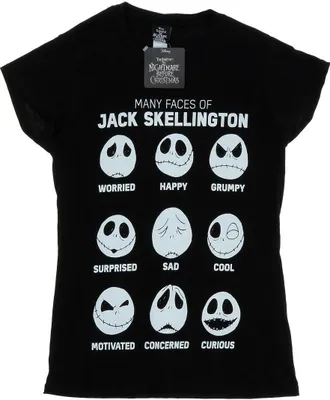 Produktbild von Disney - "Nightmare Before Christmas Many Faces Of Jack" T-Shirt für Damen BI35528 (L) (Schwarz)