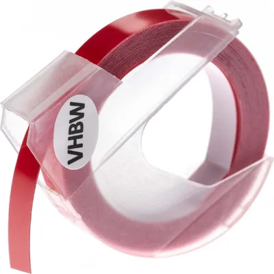 Produktbild von vhbw 3D Prägeband-Schriftband-Kassette kompatibel mit Phomemo E975 Etiketten-Drucker 3m x 9mm Weiß auf Dunkelrosa
