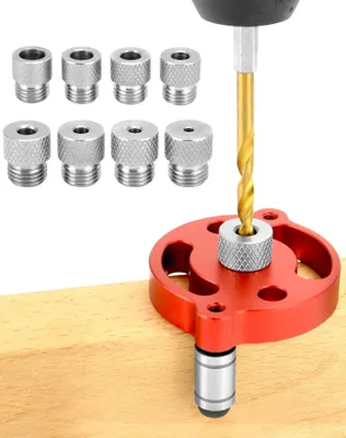 Produktbild von Holzbearbeitungs-Zentrierwerkzeug-Set mit Bohrschablone