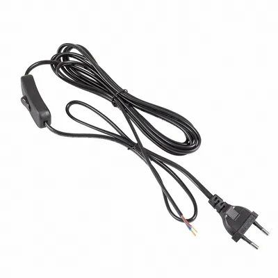 Produktbild von Netzkabel 3 m Eurostecker + Schalter 300 SW C7 schwarz offenes Ende
