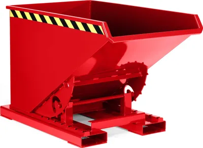 Produktbild von R+R Industrietechnik Abrollkipper Typ RAM-120 1070x1800x825mm 1200dm³ RAL 3000 Feuerrot