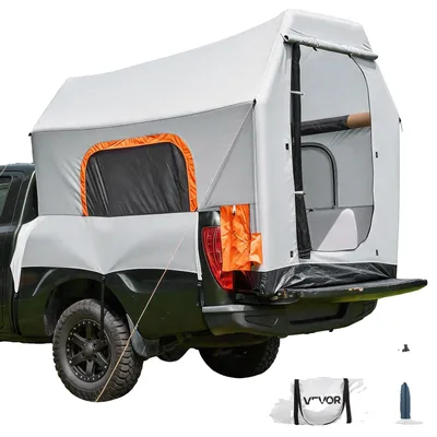 Produktbild von VEVOR Aufblasbares SUV-Zelt mit Vorzelt, 2,44 x 2,04 m 3-Saison SUV-Heckzelt mit belüfteten Türen & Netzfenster, PU2000mm wasserdichte Auto-Heckzelte für Outdoor-Camping - Luftpumpe enthalten