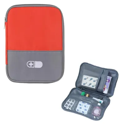 Produktbild von Erste-Hilfe-Tasche Tragbar Wasserfest Canvas Mehrfarbig 21.5 x 16 cm