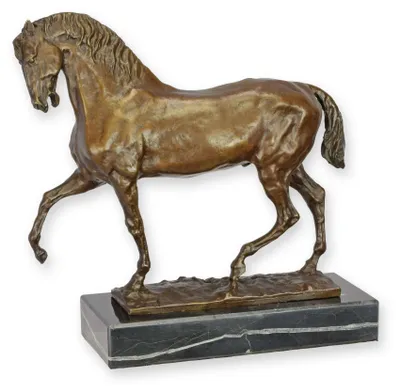 Produktbild von Bronzeskulptur trabendes Pferd Replikat Retro Design Dekoration Bronzefigur