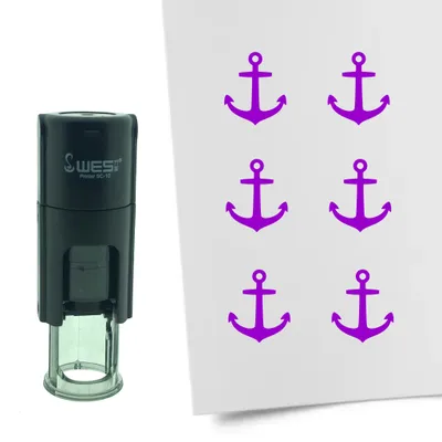 Immagine prodotto di Timbro CombiCraft Ancora 10 mm rotondo - inchiostro viola