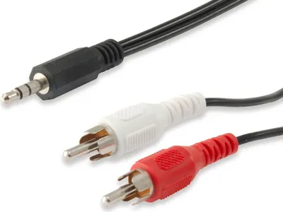 Produktbild von Equip 3,5 mm Stecker auf 2xCinch Stecker Stereo Audio Kabel, 2.5m, 3.5mm, Männlich, 2 x RCA, Männlich, 2,5 m, Schwarz