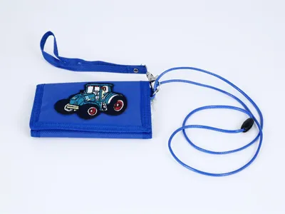 Produktbild von Brustbeutel Traktor blau blau mit Sicherheitsversc