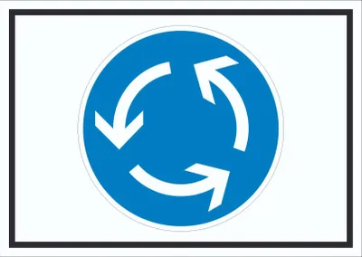 Produktbild von Schild Kreisverkehr Symbol A0 (841x1189mm)