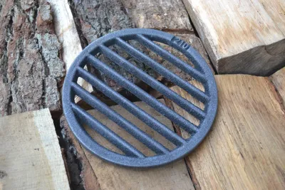 Obrázek produktu pro SEZAM - Rošt do kamen Round ∅21 cm Litina Litinový rošt Rošt do krbu čtvercový Rošt do popelníku Kamna Rošt do kamen Rošt do krbu