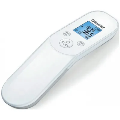 Produktbild von Beurer FT85 Non-Contact Clinical Thermometer Digital Infrared Hygienic and Safe Measurement of Body Temperature at The Forehead with Fever Alarm and In-Built Memory Capacity Single