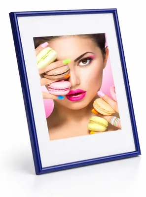 Produktbild von Photo Style Kunststoff Bilderrahmen Fotorahmen Wanddeko Collage Foto Poster - Farbe: Blau | Format: 30x30