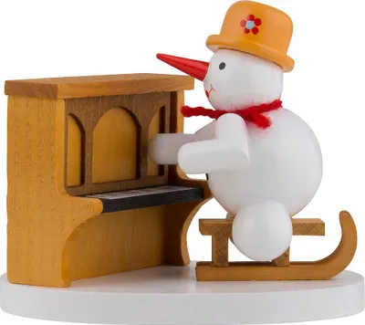 Productafbeelding van Zenker Volkskunst: Sneeuwpop pianist (8 cm)