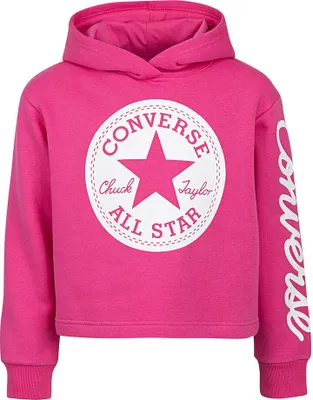 Produktbild von Converse Kids Chuck Patch Crop Kapuzenpullover Rosa 6-7 Years Rosa 6-7 Years