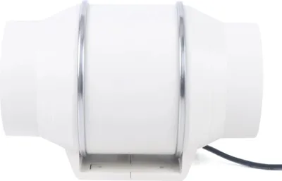 Produktbild von Rohrventilator - Inline Abluftventilator - Durchmesser 15 cm - Luftleistung 540 m³/h - Leistung 75 W - Reiner Kupfermotor - Spannung 220 V - EU-Stecker - Weiß