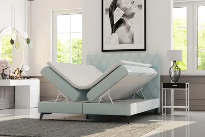 Produktbild von Chesterfield Boxspring Schlafzimmer Bett Doppel Betten Polster Kasten Funktion
