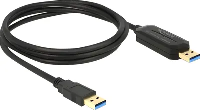 Zdjęcie produktu dla DeLOCK 1.5m, USB 3.0-A - USB 3.0-A, 1,5 m, USB A, USB A, USB 3.2 Gen 1 (3.1 Gen 1), Męska/Męska, Czarny