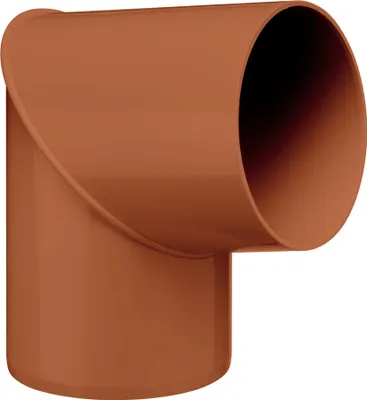 Produktbild von INEFA Fallrohrbogen 80 Grad, PVC DN75 / 75mm Braun Verbindungsstück Dachrinnenzubehör, einfache Steckmontage,  Germany