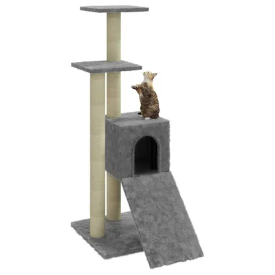 Obrázok produktu pre vidaXL Strom pre mačky so sisalovými škrabadlami svetlosivý 92 cm