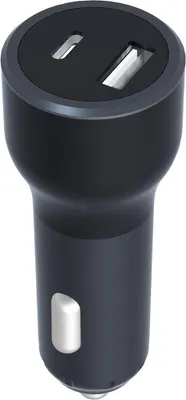 Autolader USB A+C PD 32W (12+20W) Power Delivery schwarz