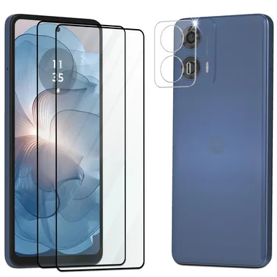 Obrázek produktu pro 2-balení Motorola Moto G24 Power Ochranné sklo na displej & 1-balení ochrana objektivu - Tvrzené sklo 9H - Super kvalita 3D