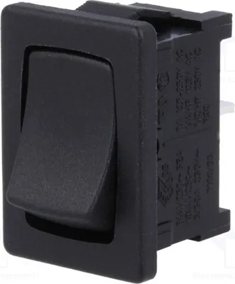 Immagine prodotto di 1 x nero. Codice prodotto: 1801.1119. Interruttore Wippsc, grado di protezione IP40. Posizione: 2. Funzione: ON-OFF. Corrente nominale: 10A / 250VAC