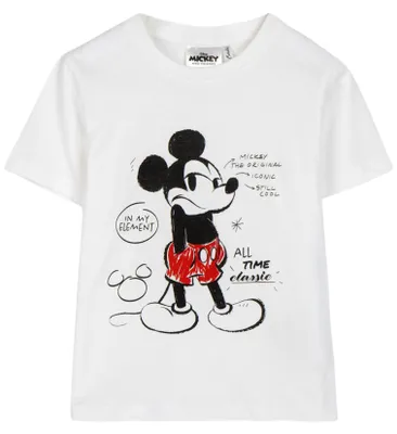 Produktbild von T-Shirt Disney Mickey Mouse Weiß 116 cm