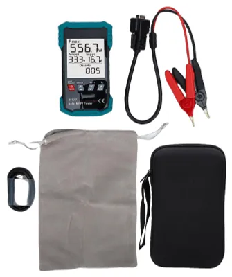 Obrázok produktu pre Tester solárnych panelov s výkonom 2000 W, merač MPPT, fotovoltaický multimeter na diagnostiku, odstraňovanie porúch a detekciu chýb, s LCD displejom