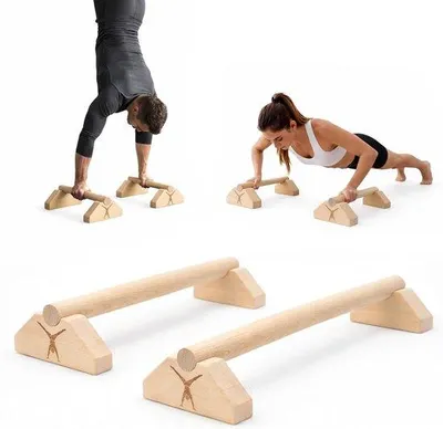 Productafbeelding van Parallettes voor Calisthenics - Opdruksteunen - Push Up Bar - Voor Krachttraining - Oefenmateriaal
