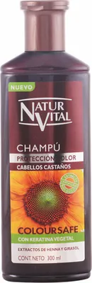 Produktbild von Naturaleza y Vida 8414002740208, 300 ml, Shampoo, Unisex, Brünettes Haar, Gefärbtes Haar, Kastanie, Farbschutz, Feuchtigkeitsspendend, Reparatur, Glanz, Weichmachend, Verstärkung