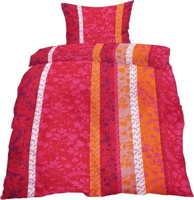 A bedding set including a duvet cover and a pillowcase, displayed on a white background.