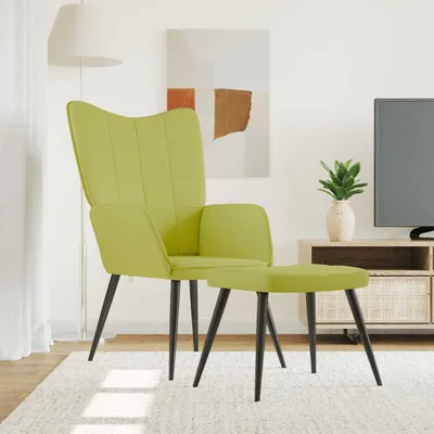 Produktbild von Maison Exclusive - Relaxsessel mit Hocker Grün Stoff