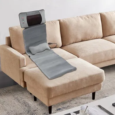 Image de Tapis de massage pour tout le corps avec fonction de chauffage - 9 modes et vitesses - Électrique, avec revêtement en velours