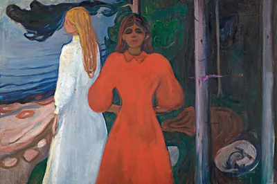 Produktbild von Edvard Munch Kunstdruck Bild - Rot Und Weiß, 1899-1900 (80 x 120 cm)