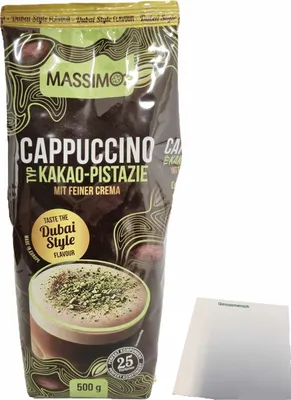 Produktbild von Massimo Cappuccino Dubai Style Flavour (500g Beutel) + usy Block