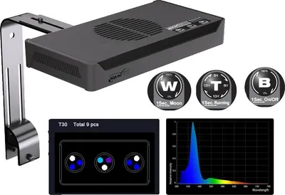 Image de Éclairage d'aquarium, LED, fonctionnalité Touch Control, chronomètre M029-30W, prise EU