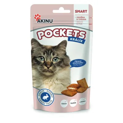 Obrázek produktu pro Akinu POCKETS Králičí polštářky pamlsek pro kočky 40 g