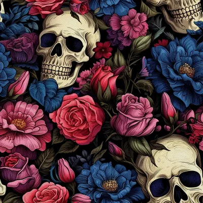 Produktbild von OUTDOOR DEKOSTOFFE OXFORD - Motiv der Schädel I DX4411