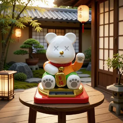 Image de Figurine solaire "Glücksbär", Image générée par une IA