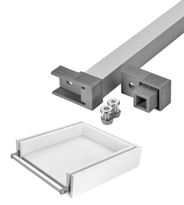 Produktbild von SOTECH Einhandverriegelung EHG-SKF – Schubladenbreite bis 600 mm, ohne Front, grau (1 Set)