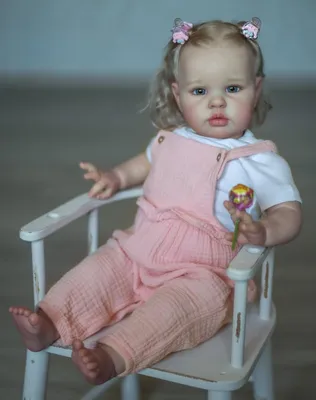 Zdjęcie produktu dla Duża lalka o wysokości 24 cali (ok. 60,9 cm) dla dziewczynek, realistyczna lalka niemowlęca z naturalnymi kręconymi włosami, odpowiednia jako zabawka dla dziewczynek i chłopców.