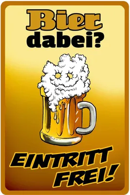 Produktbild von vianmo Holzschild 30x20 cm Alkohol Bier dabei Eintritt frei