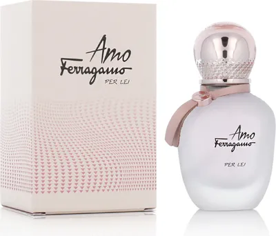 A perfume bottle and its box are displayed side-by-side against a white background.